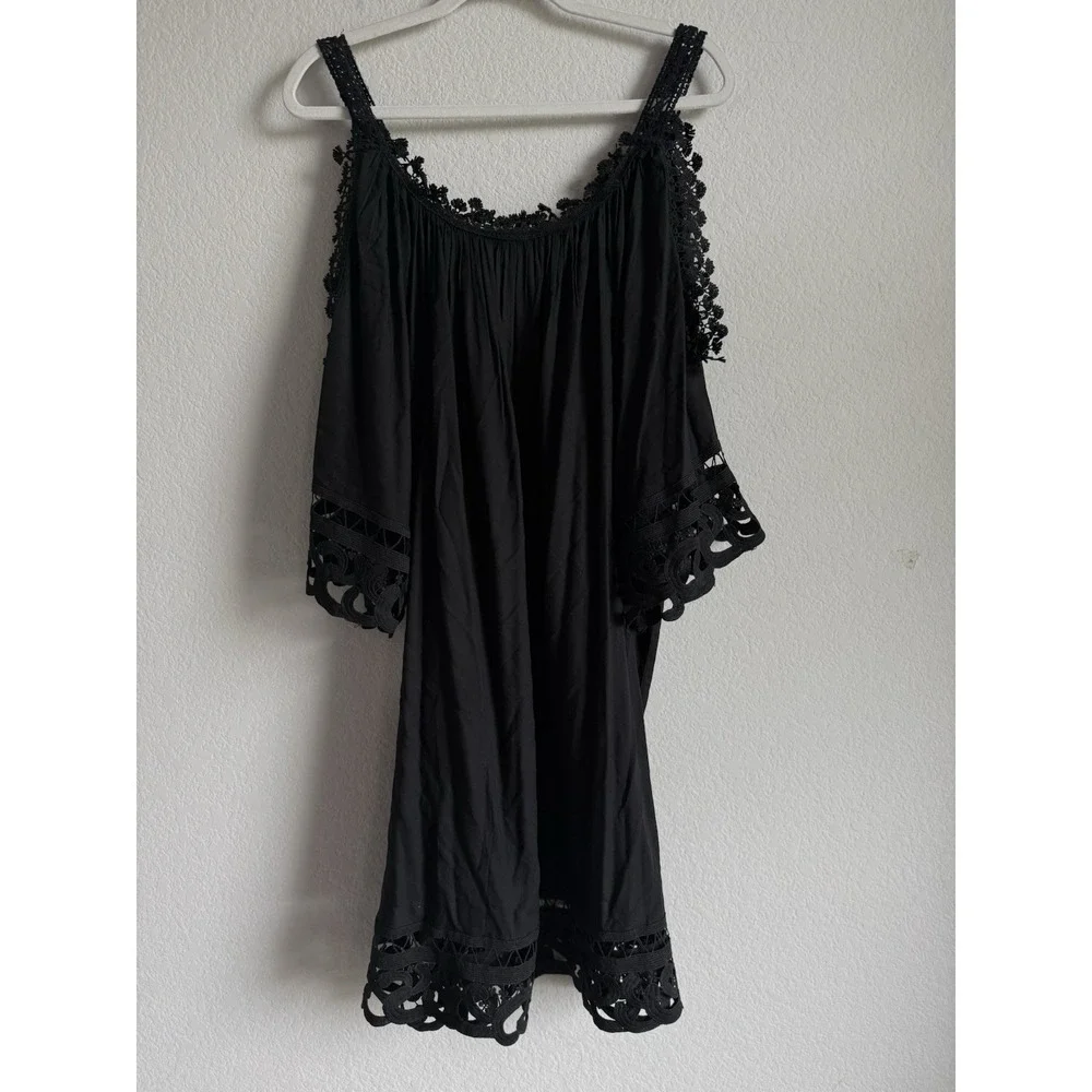 Swimsuits for All Women's Sz 18/20 Vera Crochet Cold Shoulder Cover Up Dress NEW